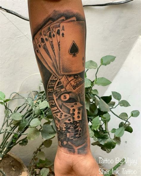 10+ Black And White Gambling Tattoos .